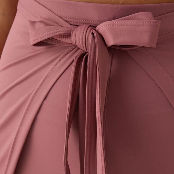 Halara High Waisted Tie Front Split Hem Palazzo Wide Leg Flowy PANT XS NWOT - Picture 11 of 16